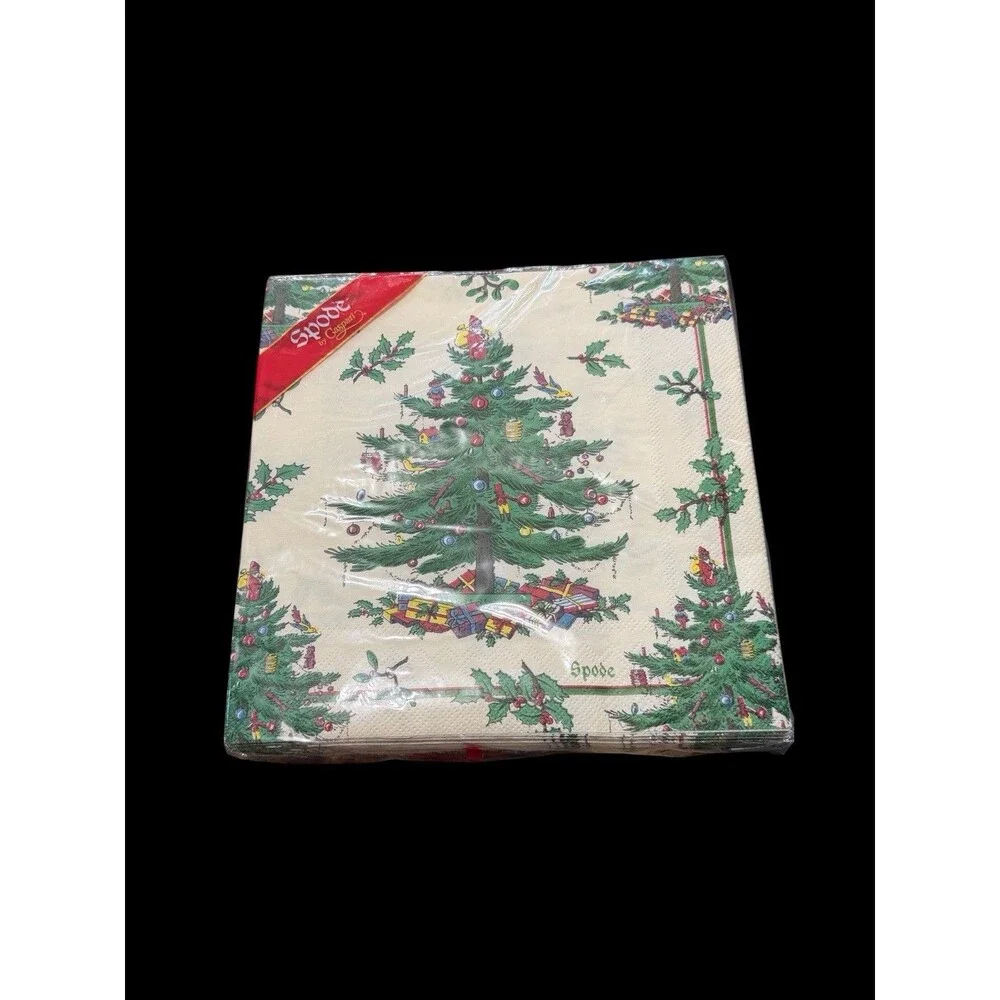 3 Packages Spode Christmas Tree 8” Paper Napkins 55 Total 2 NIP 1 Partial